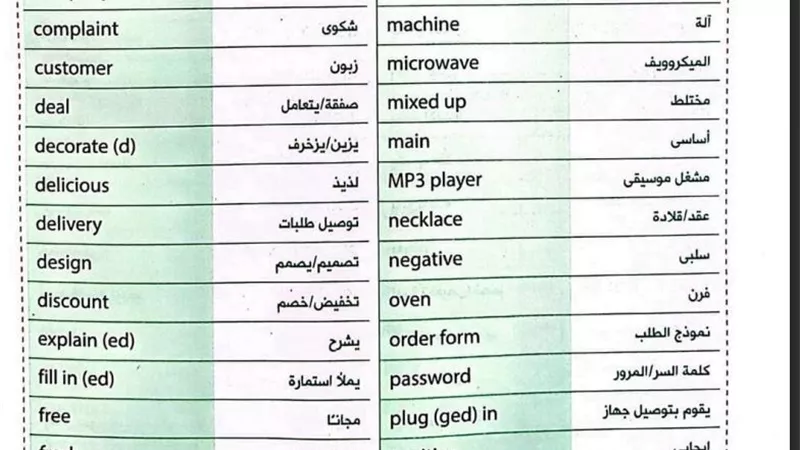 روشتة التفوق فى اللغة الانجليزية لـ الشهادة الإعدادية