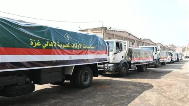 «الأوقاف» تعلن إرسال 40 طن لحوم وسلع غذائية لأهالي غزة