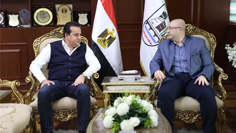 وزير الصحة ومحافظ بني سويف يناقشان أوضاع المنظومةالصحية بالمحافظة