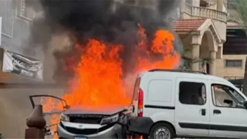 إسرائيل تقصف سيارة تابعة لحزب الله.. ونجاة قيادي من الاغتيال