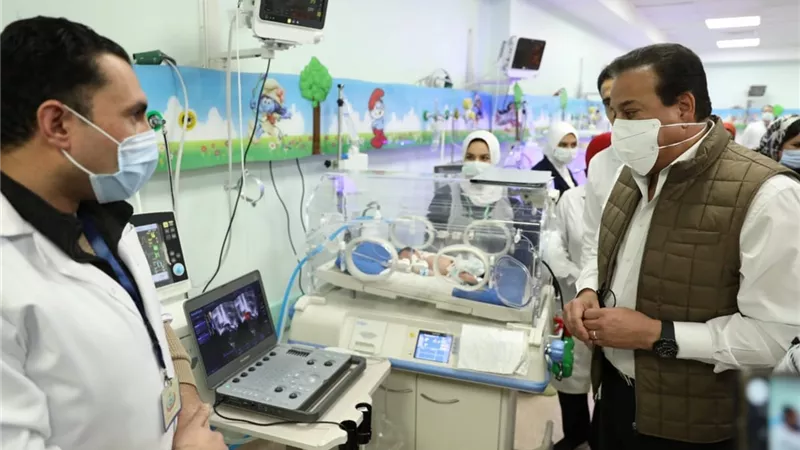 وزير الصحة يتفقد مستشفى كوم حمادة التخصصى بالبحيرة