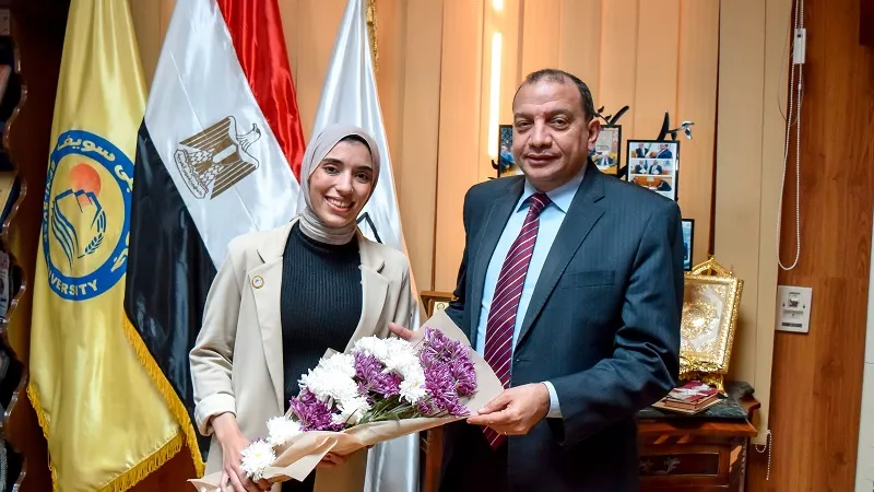 أول معيدة بكلية علوم الملاحة وتكنولوجيا الفضاء جامعة بنى سويف
