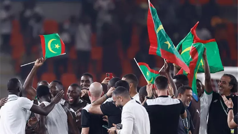 الجماهير الموريتانية تحتفل ببلوغ الدور الـ 16 بكأس أمم أفريقيا