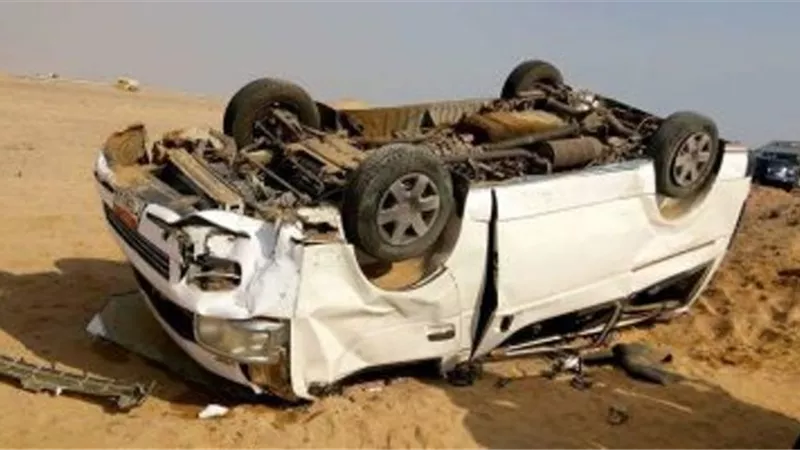 إصابة 6 إثر انقلاب سيارة في أطفيح
