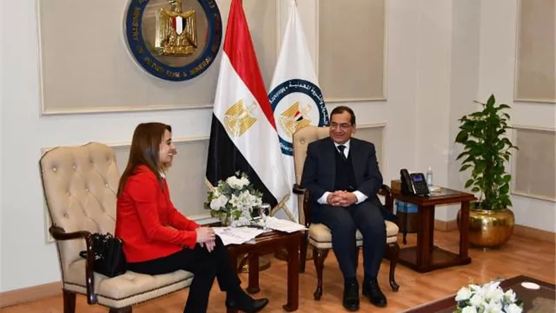 وزير البترول يبحث مع رئيسة إيناب سيبترول التشيلية أنشطتها في مصر