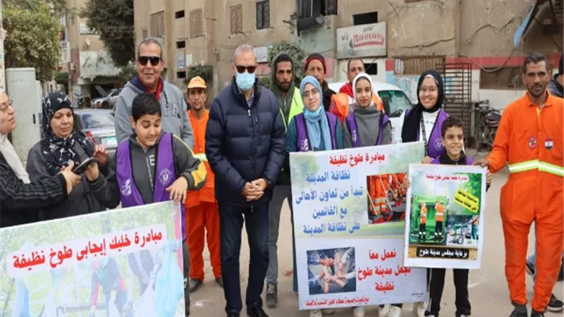 محافظ القليوبية يتفقد مبادرة طلاب المدارس 
