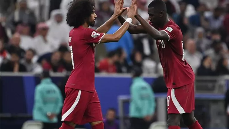 شاهد .. ملخص فوز قطر على فلسطين وتأهلها لربع نهائى كأس آسيا