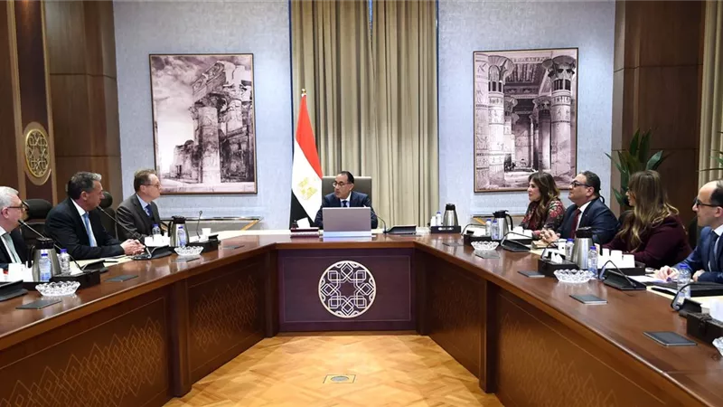 رئيس الوزراء يلتقي مسئولي شركة 