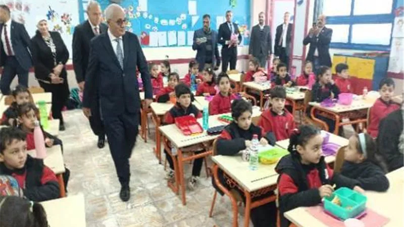 وزير التعليم ومحافظ القليوبية يتابعان انتظام الفصل الدراسي الثاني