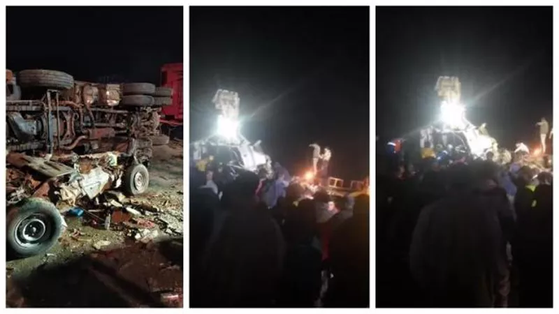4 جهات تشارك في رفع آثار حادث طريق الإسكندرية الصحراوي