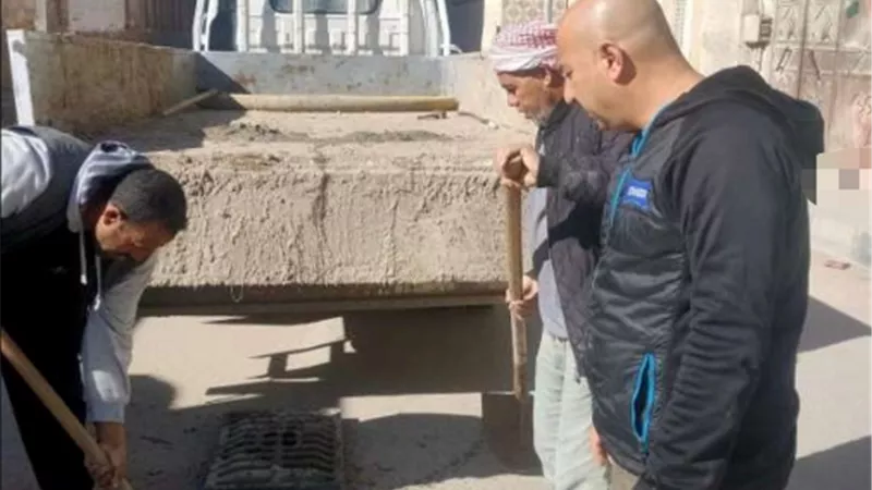 سقوط أمطار خفيفة على مدينة العريش بشمال سيناء