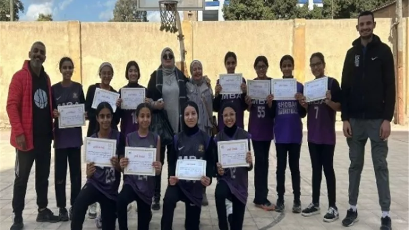 بنات السلة للمرحلة الابتدائية بالقليوبية يحصدن المركز الاول على الجمهورية