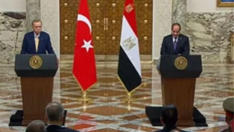 السيسى : توافق مصرى تركى على ضرورة وقف إطلاق النار فى غزة