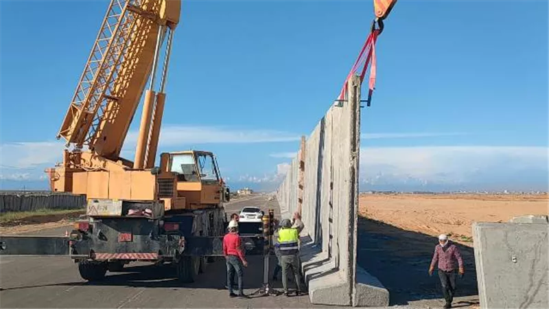 إقامة منطقة لوجستية لاستقبال المساعدات في منطقة رفح