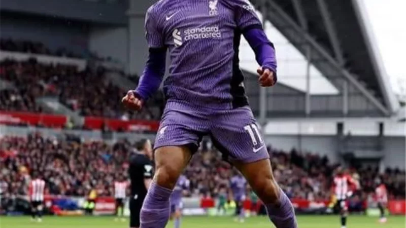 هكذا احتفل محمد صلاح بتألقه فى مباراة برينتفورد وليفربول