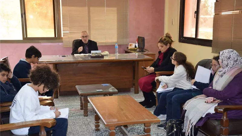 رحلة علمية لطلاب مدرسة الشيخ زايد في محطة تنقية المياه