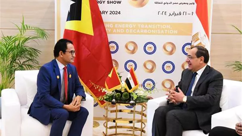 وزير البترول يبحث مع نظيره بتيمور الشرقية تعزيز التعاون المشترك