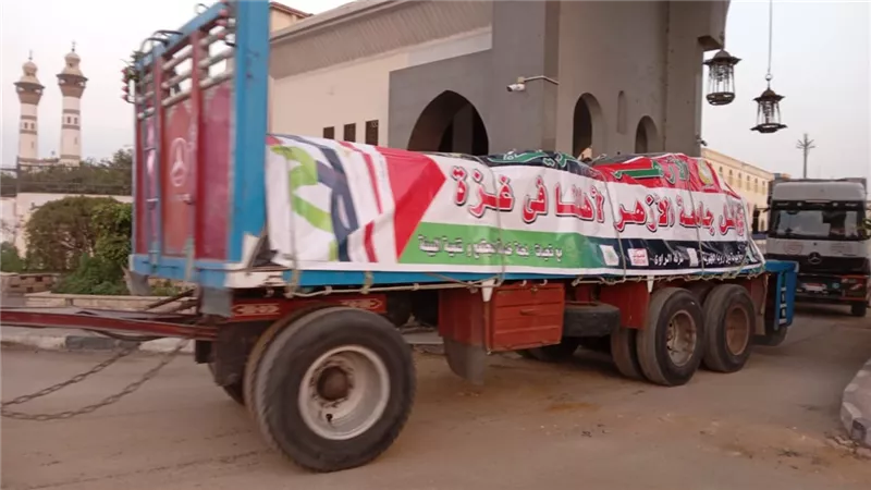 محافظ شمال سيناء يستقبل قافلة الازهر الشريف لصالح قطاع غزة