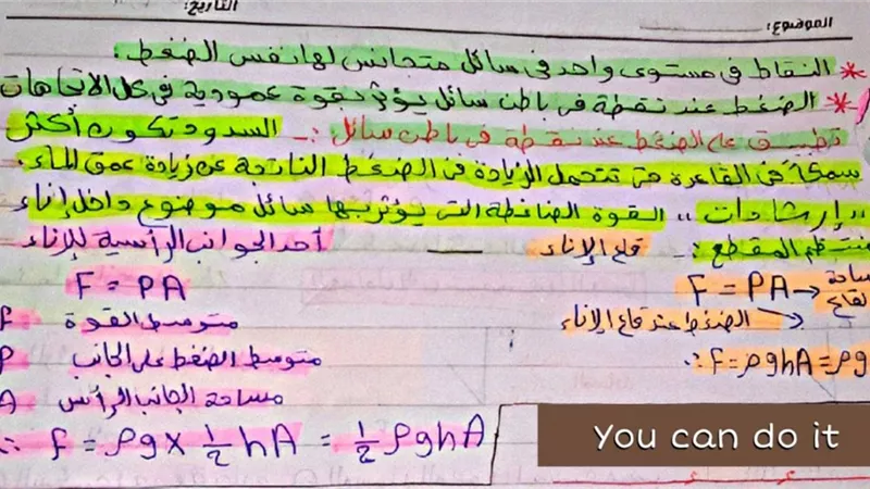 تلخيص الدرس الأول والثاني فيزياء لـ الصف الثاني الثانوي