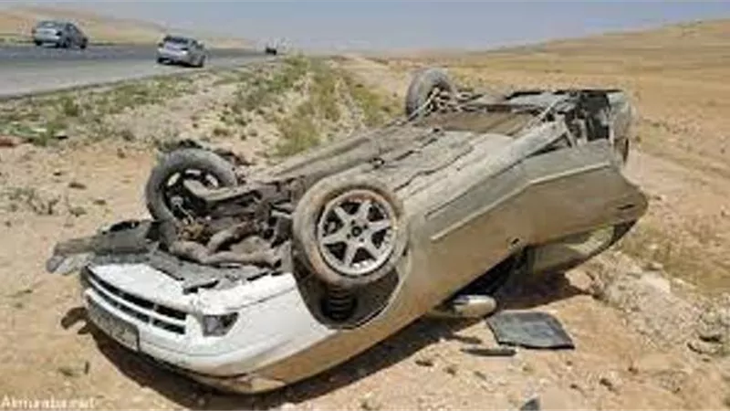 إصابة 4 فى انقلاب سيارة ملاكى بالفيوم