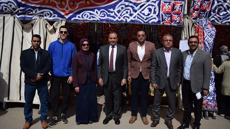 أفتتاح معرض مركز الإنتاج بجامعة بنى سويف