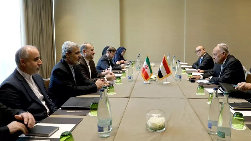 شكرى يلتقي نظيره الإيراني على هامش اجتماعات مجلس حقوق الإنسان