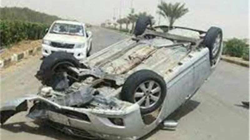إصابة 5 فى إنقلاب سيارة بأطفيح