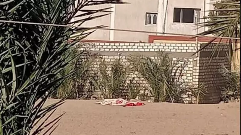 اول صوره بعد العثور على جثة طالب وبها آثار ذبح بنجع حمادى