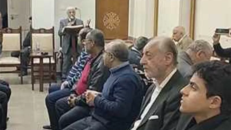 عبدالعزيز مخيون فى عزاء الراحل جميل برسوم.. صور