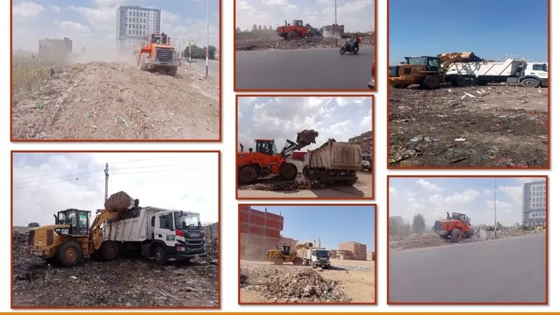 رفع 35 ألف و620 طن قمامة ومخلفات مباني بالشرقية خلال فبراير