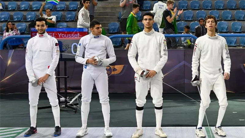 منتخب سيف المبارزة للناشئين يحقق ذهبية الفرق بالبطولة الأفريقية