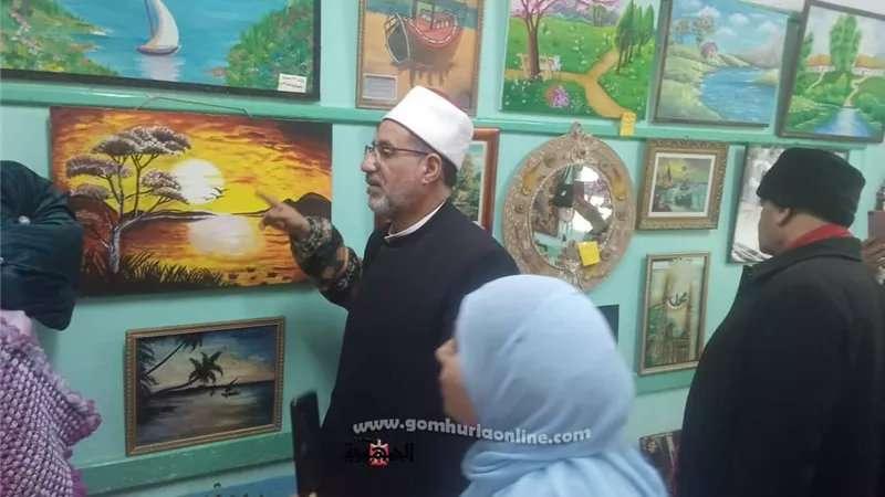 افتتاح المعرض السنوي للتربية الفنية لمنطقة المنيا الأزهرية
