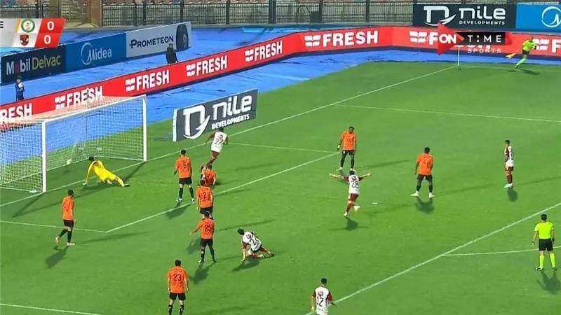بعد 3 دقائق..موديست يباغت البنك بالهدف الأول للأهلي