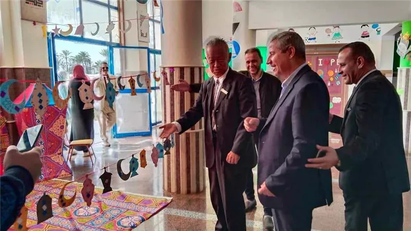 وكيل التعليم بدمياط يتفقد المدرسة اليابانية بكفر البطيخ