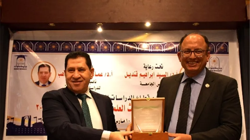 رئيس جامعة حلوان يشهد الاحتفالية الخامسة للبحث العلمي عن عام 2023