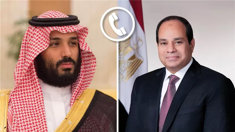 الرئيس السيسي يُجري اتصالا هاتفيا بـ ولي العهد السعودي الأمير محمد بن سلمان