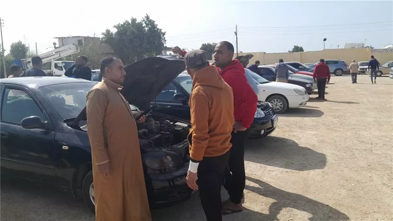 انتظام العمل بسوق سيارات بني سويف