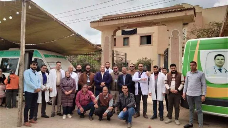 صحة كفر الشيخ قافلة طبية مجانية بقرية العمدان مركز الرياض
