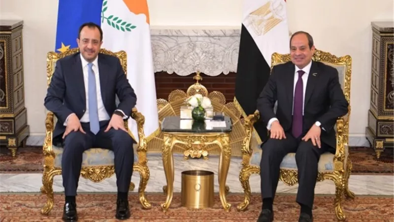 السيسى والرئيس القبرصى يبحثان إنفاذ المساعدات الإنسانية إلى غزة