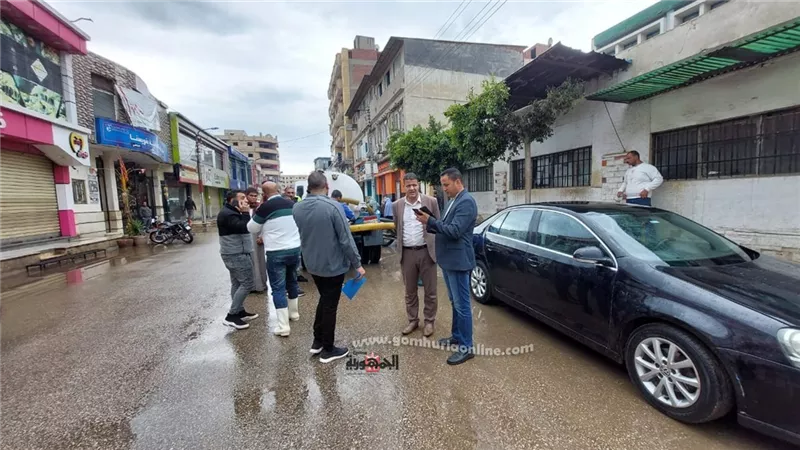 شوارع المنوفية تغرق في أمطار نوة الشمس الكبرى