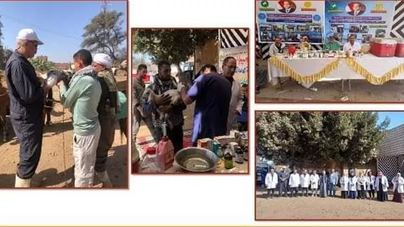 قافلة طبية علاجية بيطرية مجانية بقرية بهنيا بديرب نجم