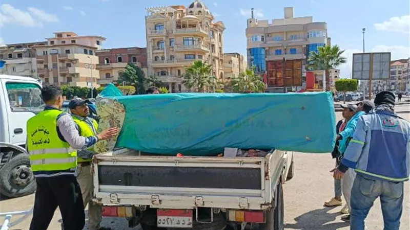 خلف الله: حملة لإزالة المخالفات فى مدينة دمياط الجديدة.. بالصور