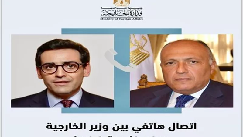 وزير الخارجية يتلقى اتصالاً من وزير خارجية فرنسا