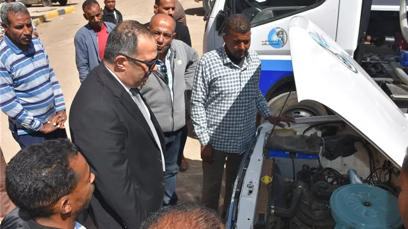 رئيس شركة مياه الأقصر يتفقد تطوير ورفع كفاءة معدات الخدمات