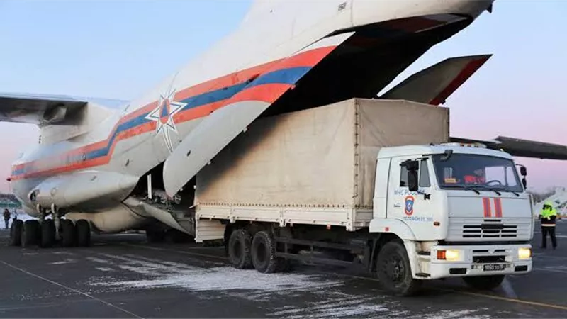 روسيا ترسل شحنة مساعدات جديدة إلى غزة
