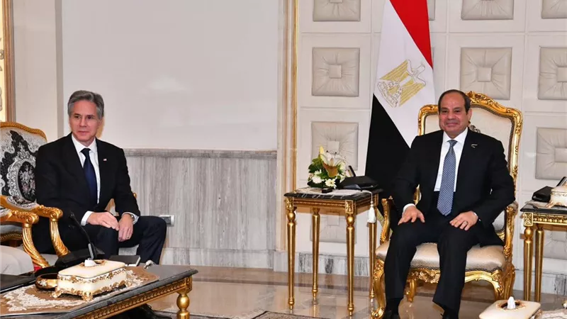 الرئيس السيسى يستقبل وزير الخارجية الأمريكي