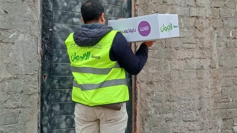 ١٠٠٠كرتونة رمضانية على اهالى قرى مركز سيدى سالم
