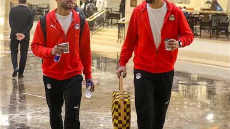 تحرك لاعبى منتخب مصر إلى ستاد العاصمة لمواجهة نيوزلندا .. صور
