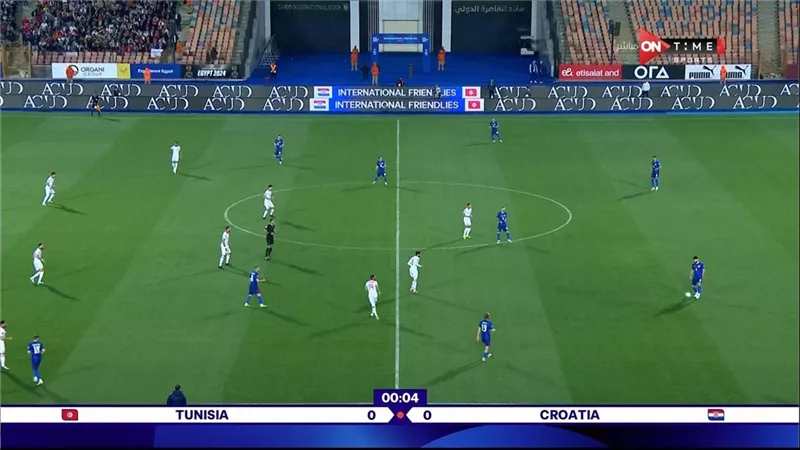 شوط أول سلبى بين تونس وكرواتيا بنصف نهائى كأس عاصمة مصر