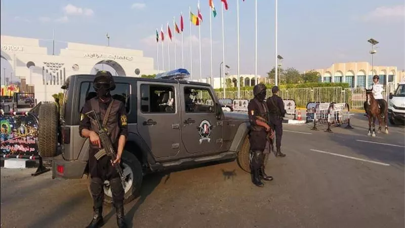 تعزيزات أمنية باستاد مصر قبل مباراة مصر وكرواتيا